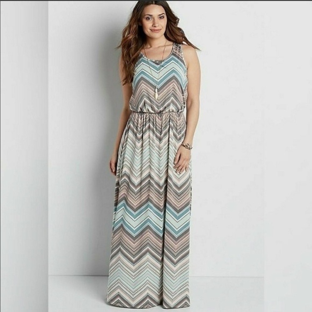Maurice’s Chevron Maxi Dress with Lace Back